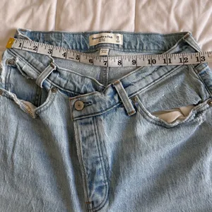 Abercrombie & Fitch Light Blue Straight Leg Jeans thumbnail 6