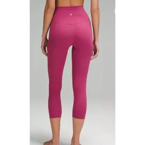 Lululemon Womens Flat Front High-Rise Pull-On Align Crop Leggings Pink Size 12‎ thumbnail 4