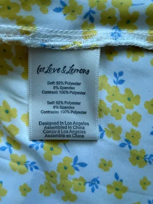 For Love & Lemons Daffodil Robe M NWT Yellow Floral Satin Lace Robe Cottagecore thumbnail 9