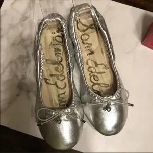 Sam Edelman Felicia Silver Ballet Flats Size 4 thumbnail 5