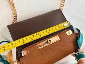 ALDO Brown Top Handle Satchel Handbag Scarf Charm Gold Chain Preppy Chic Quiet Luxury thumbnail 11