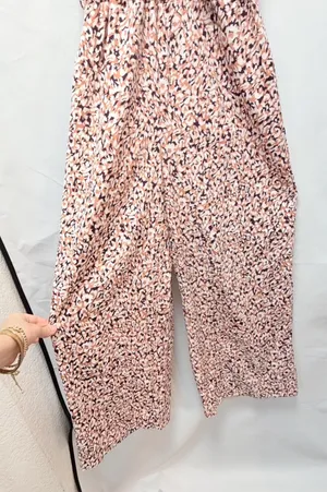 ✨ Boho Floral Halter Jumpsuit • Wide Leg • Size S 🌸 thumbnail 6
