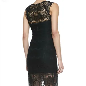Free People Peekaboo Scalloped Lace Slip Dress‎ in Black Size Small thumbnail 3