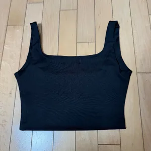 Sorella Double Layer Crop Tank Top Size Small Black Bralette thumbnail 5