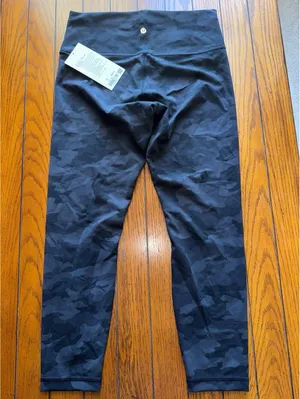 Lululemon Wunder Train High Rise 25” Heritage Camo Deep Coal Black Size 12 NWT thumbnail 2
