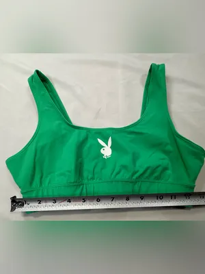 PLAYBOY Green Logo Sports Bralette thumbnail 3