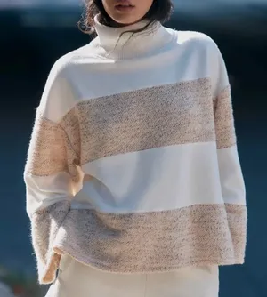 Anthropologie Daily Practice Cotton Mock Neck Sweatshirt Ivory Size Small thumbnail 1