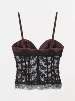 Zara Sequin Lace Corset Top (S) thumbnail 6