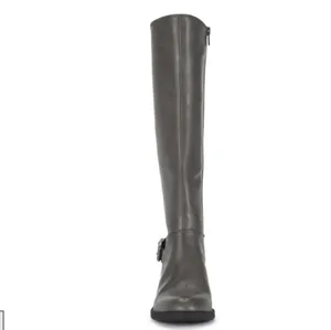 Baretrap Womens Sasson Tall Shaft Riding Boot Size 8.5 Faux Leather Gray Comfort thumbnail 3