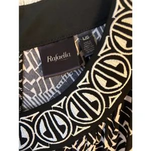 Rafaella Black White‎ Abstract Print Sleeveless Jumpsuit Size Large thumbnail 4