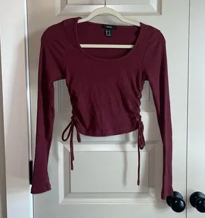 Forever 21 lace up blouse thumbnail 1