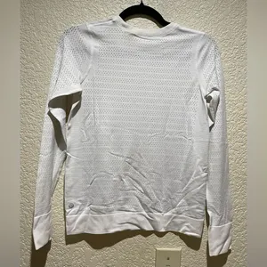 Lululemon Swiftly Breathe Long Sleeve Squad Top Shirt White Silverescent thumbnail 5