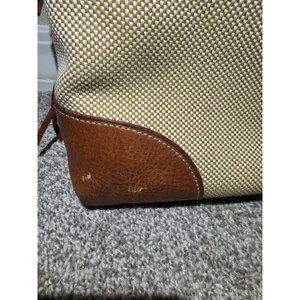 Dooney &‎ Bourke Brown Tweed Purse With Leather Accents thumbnail 8