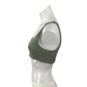 Pavoi Green Scoop Neck Yoga Gym Workout Athletic Sports Bra Crop Top Size S thumbnail 2