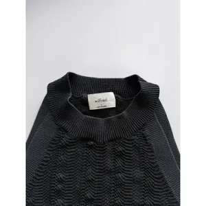 Wilfred Aritzia Black Knit Halter‎ Top Pointelle Bobble Scalloped Hem Small thumbnail 3