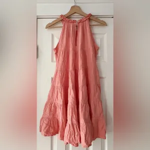 Elan Coral Pleated‎ Tiered Sundress Size Small NWT 100 Percent Cotton thumbnail 3