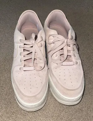 Nike Pink Suede Air Force 1s thumbnail 3
