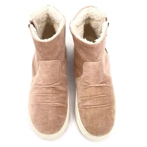 Billabong Sweet Spot Dune Tan Vegan Suede Sherpa Lined Zip Ankle Booties Size 6 thumbnail 2