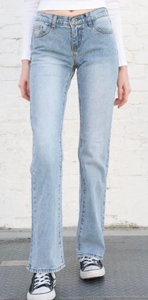 Brandy Melville sophie light wash jeans thumbnail 1