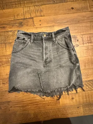WE THE‎ FREE Black Maverick Denim Mini Skirt thumbnail 2