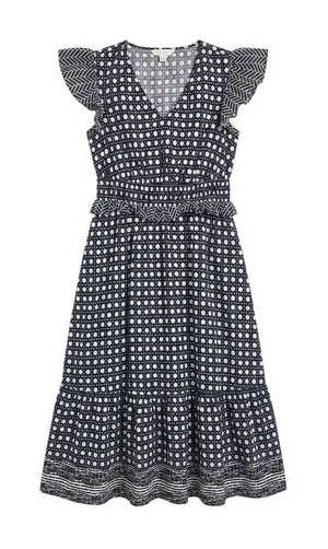 Crown & Ivy Printed Midi Dress Size Petite Medium thumbnail 1