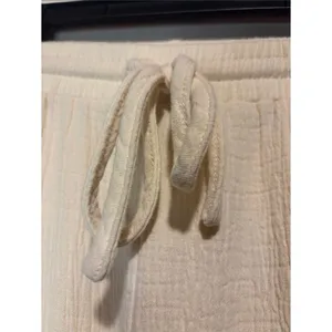 POL Wide Leg Crochet Lace Floral Cream White Elastic Waist Size L 100% Cotton thumbnail 6