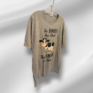 Fruit of the Loom Gray T-Shirt thumbnail 4