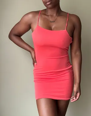 H:ours Coral Mini Dress Size Small thumbnail 1