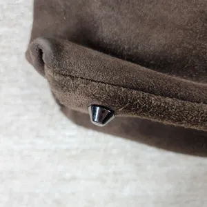 Via Spiga Suede Hobo Bag Brown Studded Rivet Leather Handle Y2K Boho Western thumbnail 16