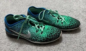 Nike Women’s Green and Blue Gradient Free TR Fit 5 Print Athletic Sneakers thumbnail 1