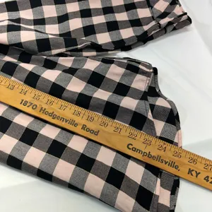 Victoria'S Secret Plaid Flannel Pj’S‎ M Pink/Black W/Gold Thread Preowned thumbnail 12