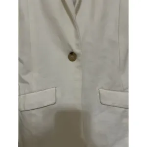 Love Tree Ivory Vest Women Sz Small Lined Hip Length Pockets Career Professional thumbnail 3