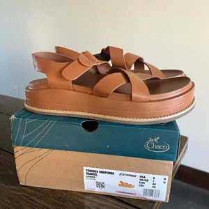 Chaco Townes Midform Size US 9 M EU 40 Women's Leather Sandals Cashew thumbnail 2