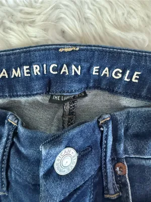 American Eagle Luxe Super High Rise Jegging Jeans Size 4 Long Distressed thumbnail 7