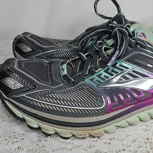 Brooks fit print glycerin purple gray athletic hiking trailing low top shoes 8 thumbnail 3