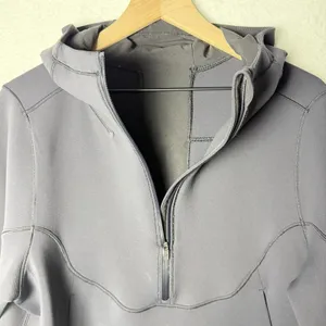 Lululemon Unleash Strength Hoodie Spacer Black 1/2 Zip Women's size 12 thumbnail 5