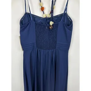Eliza J Maxi Dress Navy Halter Pleated Embellished Formal Cocktail US 10 NWT thumbnail 12