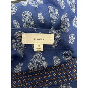 a loves a Sz M Puff Sleeve Mixed Print Cottagecore Boho Prairie‎ Dress Cotton thumbnail 7
