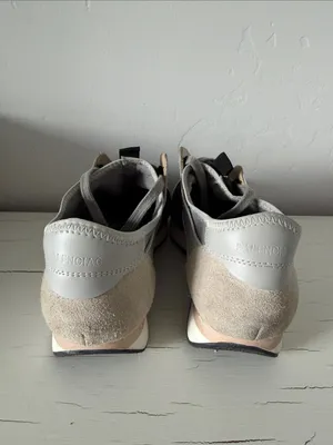 Balenciaga Race Runner Sneakers Women 37 Gray Silver Black Suede Mesh Shoes thumbnail 6