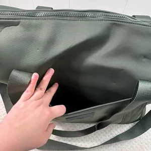 Cynthia Rowley Green Scuba Knit Carryon Convertible Strap Zip Top Overnight Bag thumbnail 5