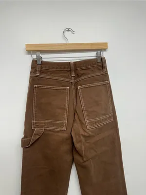 Brandy Melville John Galt Brown Carpenter Pants - Size S - Adjustable Waist thumbnail 11