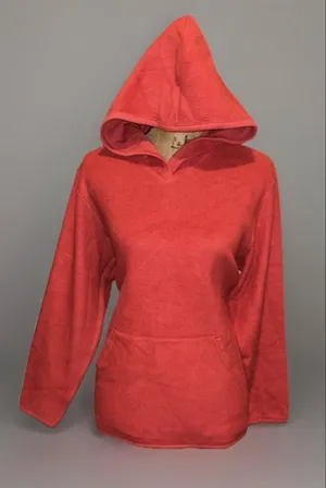 Women's L.L.Bean Red Fleece Hoodie Size M thumbnail 1