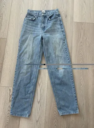 BDG Urban Outfitters Baggy Wide Leg Jeans Medium Wash Blue Denim 26W High Rise thumbnail 1