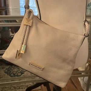 M K Stone colored pebbled leather. Excellent Condition. thumbnail 2