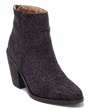 Vintage Havana Rook Black Cheetah‎ Zip Up Ankle Booties Boots Women's Size 7.5 thumbnail 1