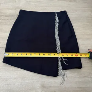 Zara Black Embellished Mini Skirt thumbnail 2
