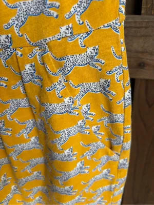 Boden Mustard Yellow Cheetah Animal Print Cotton Dress thumbnail 4