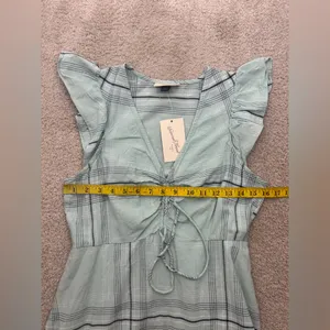 NWT Universal Thread Plaid Ruffle Sleeve Dress thumbnail 6