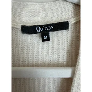 Quince Mongolian Cashmere Oversized Boyfriend Cardigan Sz Med Cream Sweater thumbnail 7