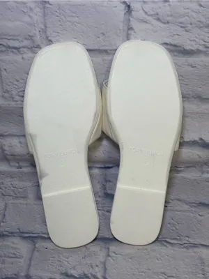 TORY BURCH Double T Sport Leather Slide Sandal Perfect White Size 9.5 (40) thumbnail 9